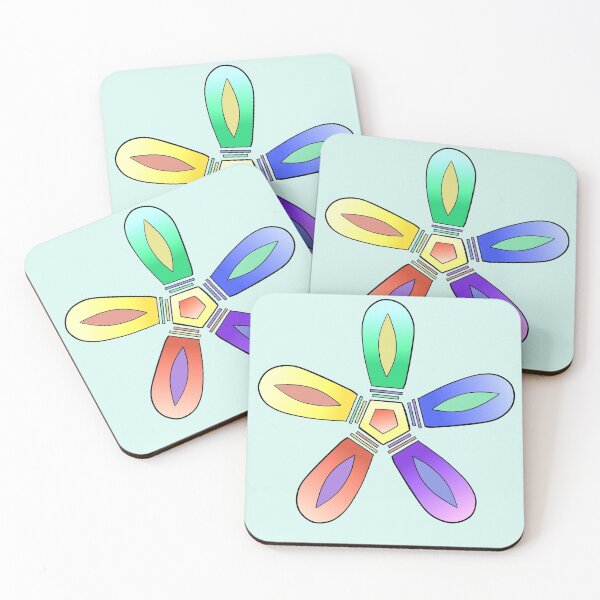 Item preview, Rainbow Geometric Flower designed and sold by HansHands.