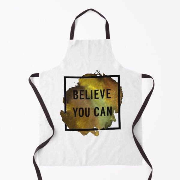 Item preview, Motivational Abstract Design - Believe You Can - Today Black Hand Written with Yellow Gold Brown Watercolor Colored Background designed and sold by WearWolfDesigns.