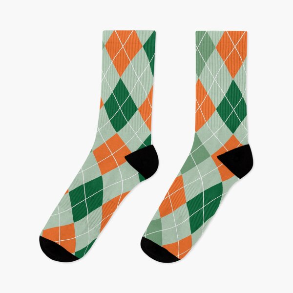 Item preview, Green and orange Argyle pattern designed and sold by BLMcreations.