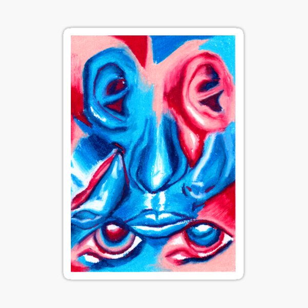 Vista previa del artículo con la obra «Hombre de cara de oreja extraña», diseñado y vendido por MayaSchmidtArt.