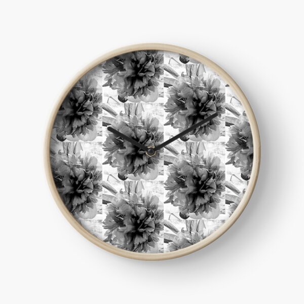 Monochrome blossom Clock