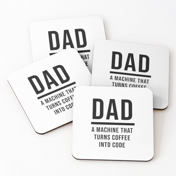 Item preview, Dad: A Machine That Turns Coffee Into Code designed and sold by quoteedesigns.