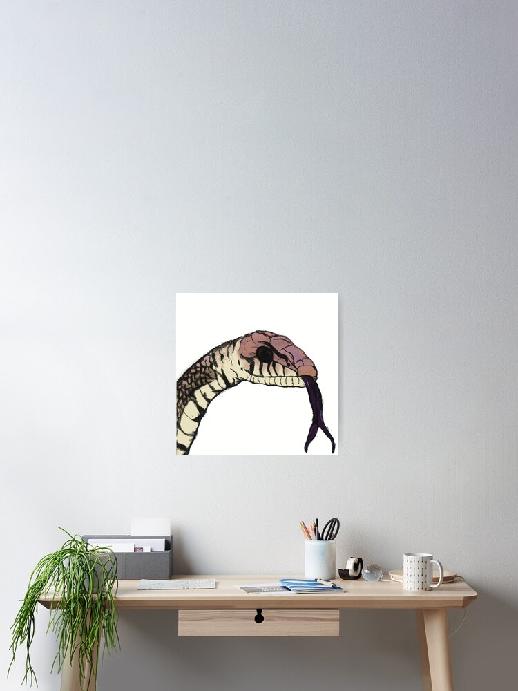 Thumbnail 2 of 3, Poster, Snake Print designed and sold by gingerillust.