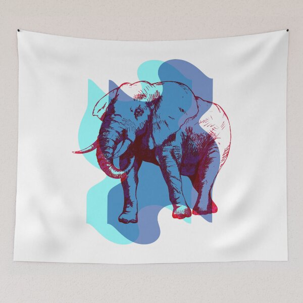 Item preview, Cool Animal - Psychedelic Elephant - Red designed and sold by crazycollective.