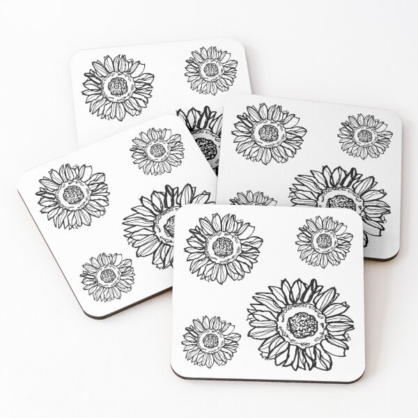 Artikelvorschau, Rapportmuster, minimale Sonnenblume entworfen und verkauft von badlydrawnbabe.
