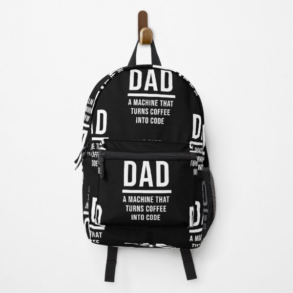 Item preview, Dad: A Machine That Turns Coffee Into Code (Black) designed and sold by quoteedesigns.
