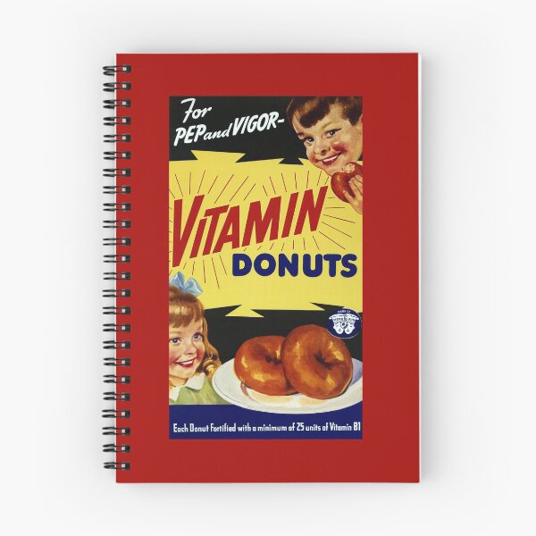 Item preview, Divertido anuncio antiguo y vintage de donas con vitamina designed and sold by ScienceSource.