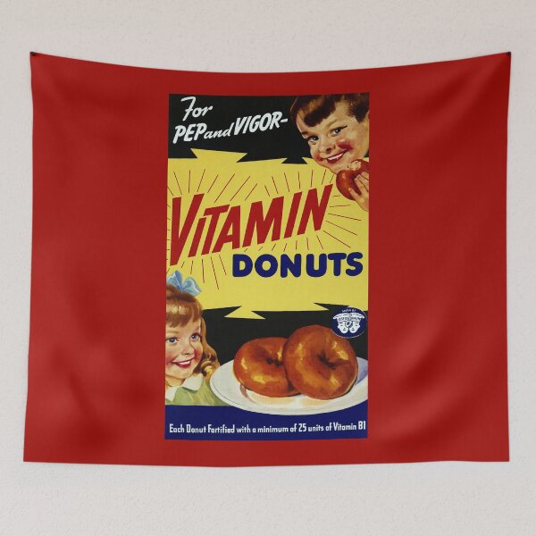 Item preview, Funny Antique & Vintage Advertisement for Vitamin Donuts designed and sold by ScienceSource.