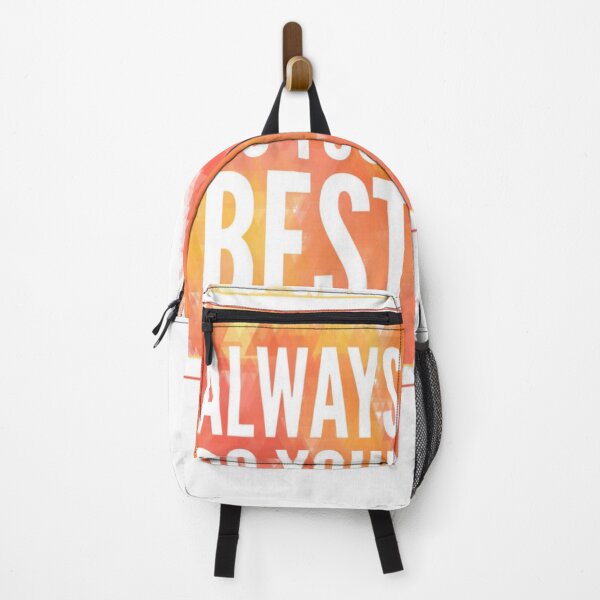 Item preview, Motivational Abstract Design - Always Do Your Best - Today White Hand Written with Orange Yellow Red Triangle Geometric Colored Background designed and sold by WearWolfDesigns.