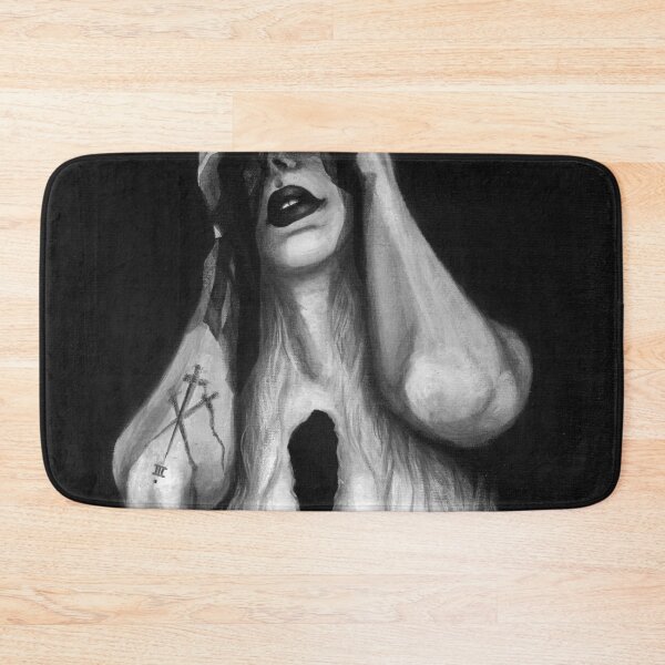 Item preview, 3 of Swords, crying girl, sad girl, painting with a girl, broken heart art, monochromatic art, oil painting, romatic art, lovers tarot card, gothic aesthetic, goth girl designed and sold by SSINAMOON.