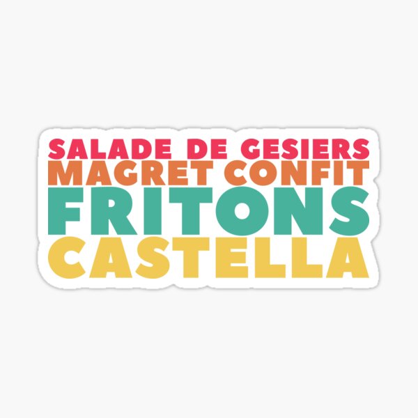 Item preview, Gizzard salad, Confit Magret, Fritons, Castella designed and sold by REDPRINT Studio.
