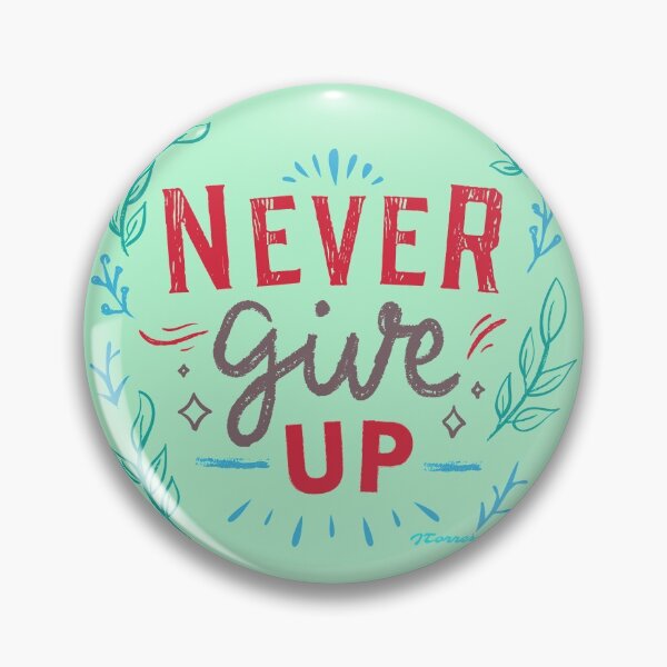 Item preview, Never Give Up designed and sold by LibrosBOOKtique.