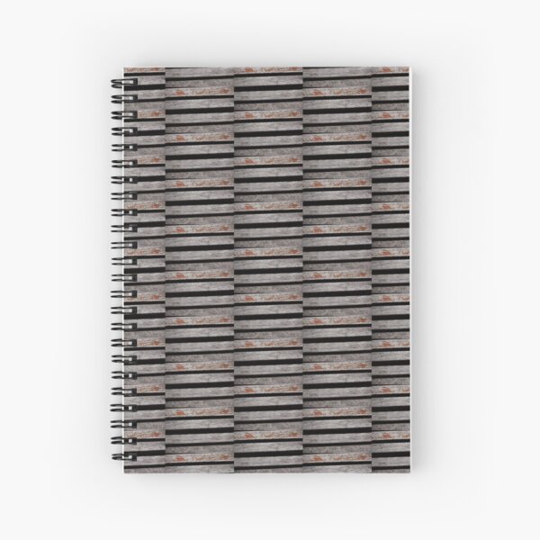 Gray Plank Wood Surface Spiral Notebook