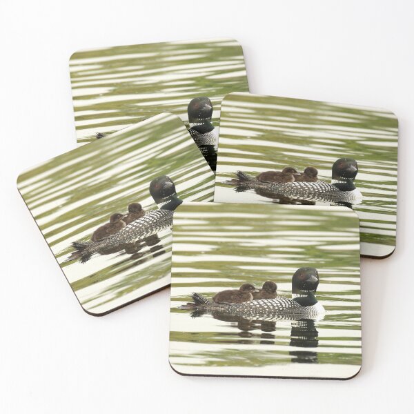 Item preview, Mom and her twin loon chicks designed and sold by Inlovewithloons.