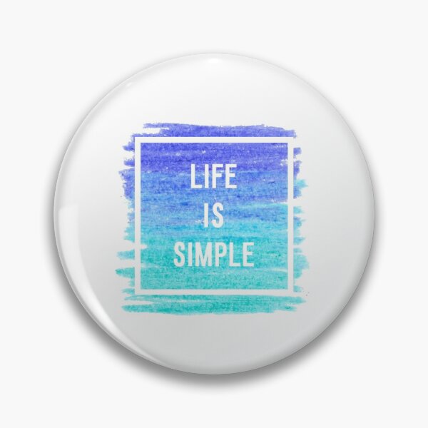 Item preview, Motivational Abstract Design - Life Is Simple - Today White Hand Written with Blue Crayon Colored Background designed and sold by WearWolfDesigns.