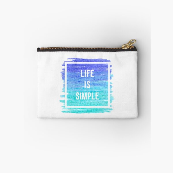 Item preview, Motivational Abstract Design - Life Is Simple - Today White Hand Written with Blue Crayon Colored Background designed and sold by WearWolfDesigns.