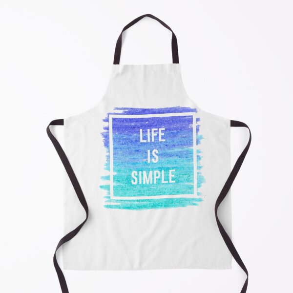 Item preview, Motivational Abstract Design - Life Is Simple - Today White Hand Written with Blue Crayon Colored Background designed and sold by WearWolfDesigns.