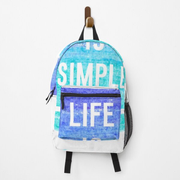 Item preview, Motivational Abstract Design - Life Is Simple - Today White Hand Written with Blue Crayon Colored Background designed and sold by WearWolfDesigns.