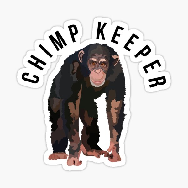 Item preview, C is for Chimp Keeper, Chimp Keeper Design – Dedicated Chimpanzee Care and Wildlife Keeper Artwork designed and sold by PrettylittlepastelUk.