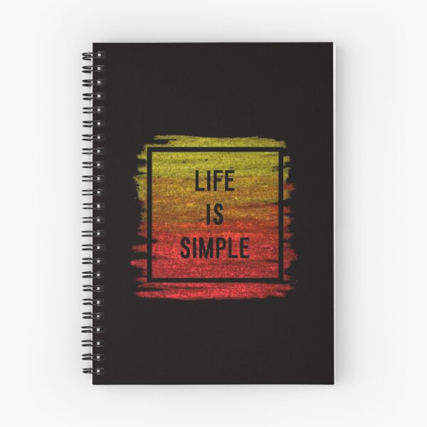 Item preview, Motivational Abstract Design - Life Is Simple - Today Black Hand Written with Red Yellow Crayon Colored Background designed and sold by WearWolfDesigns.
