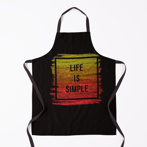 Item preview, Motivational Abstract Design - Life Is Simple - Today Black Hand Written with Red Yellow Crayon Colored Background designed and sold by WearWolfDesigns.