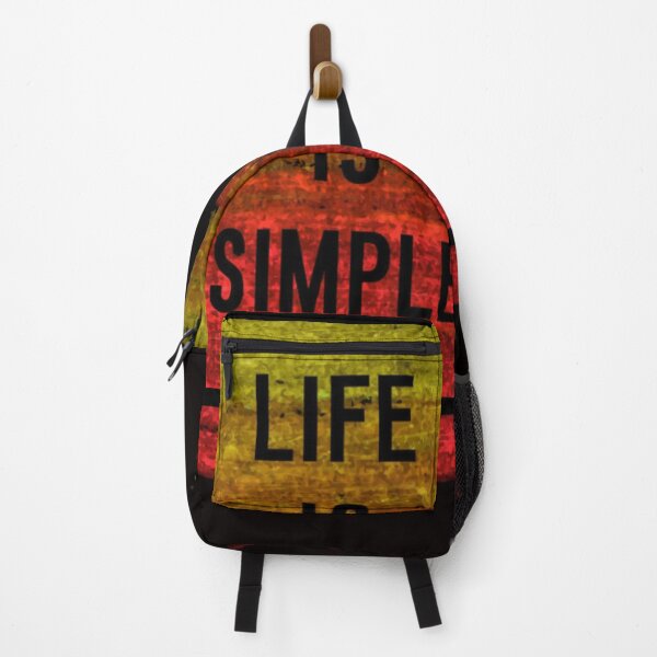 Item preview, Motivational Abstract Design - Life Is Simple - Today Black Hand Written with Red Yellow Crayon Colored Background designed and sold by WearWolfDesigns.