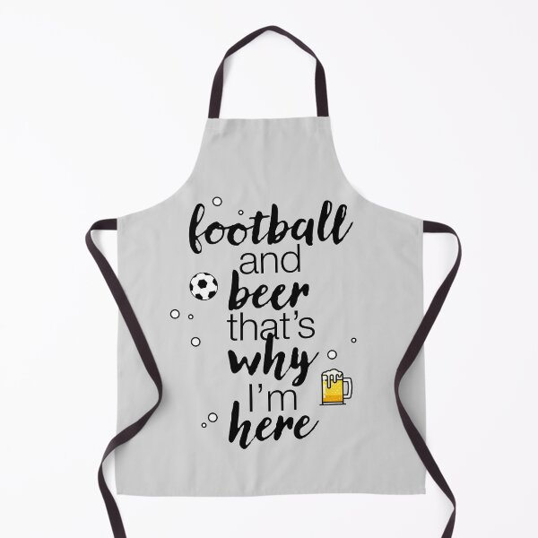 Item preview, "Football and beer that's why I'm here" statement designed and sold by TrueType.