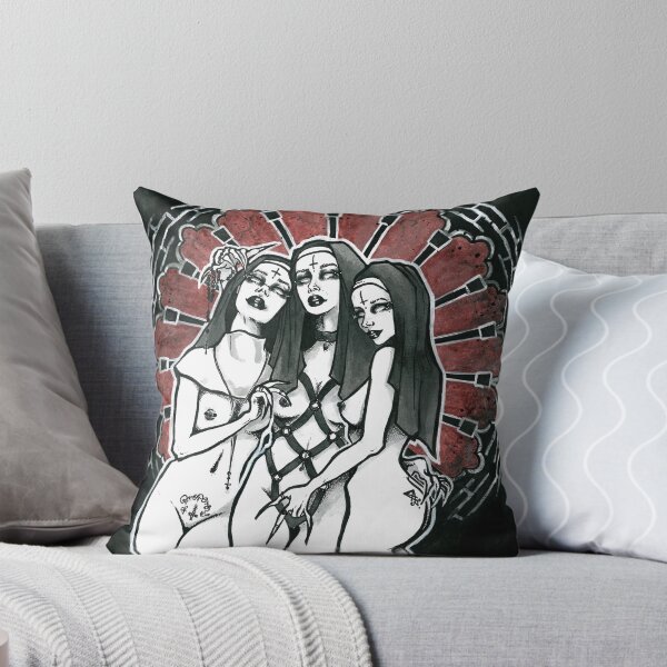 Item preview, Three Sin Sisters, sexy nuns, bdsm girls, naked girls, occult art, satan lovers, erotic rt, vintage witches, goth girls, gothic aesthetic, sexy vamp, succubus, dark art designed and sold by SSINAMOON.