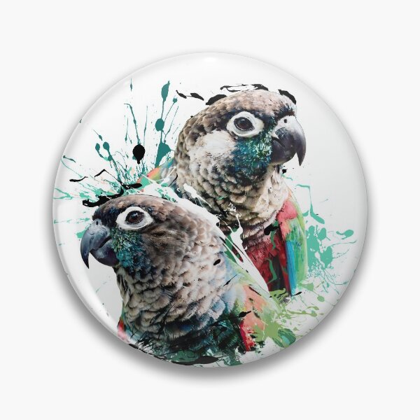 Item preview, Color Splatter Crimson Bellied Conure Parakeet Parrot Dad White designed and sold by Alienphysique.