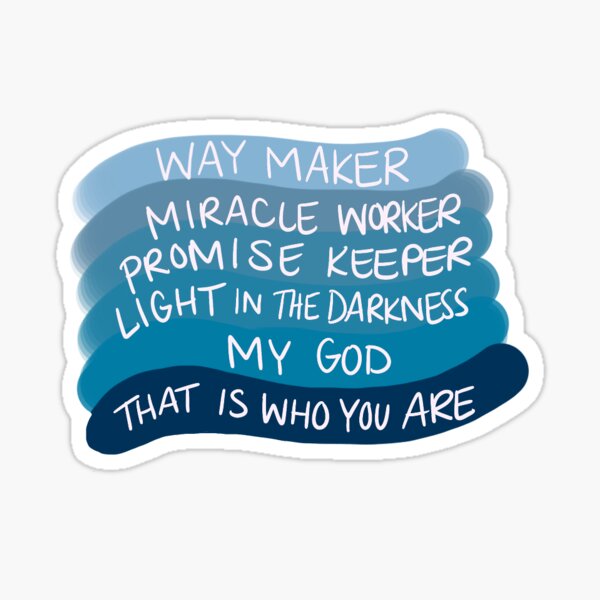 Way Maker Promise Keeper Vinyl Sticker – The Maryland Store