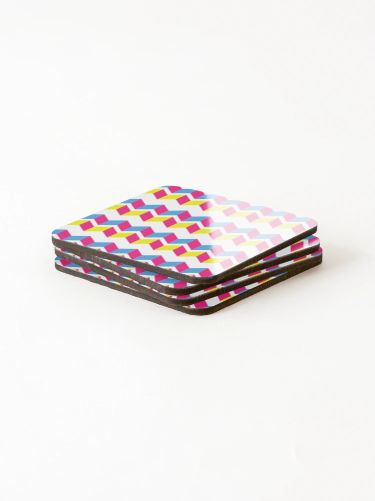 Thumbnail 4 of 5, Coasters (Set of 4), Symmetrical Triangle Pattern designed and sold by PeacePrint.