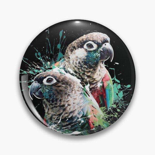 Item preview, Color Splatter Crimson Bellied Conure Parakeet Parrot Dad Black designed and sold by Alienphysique.