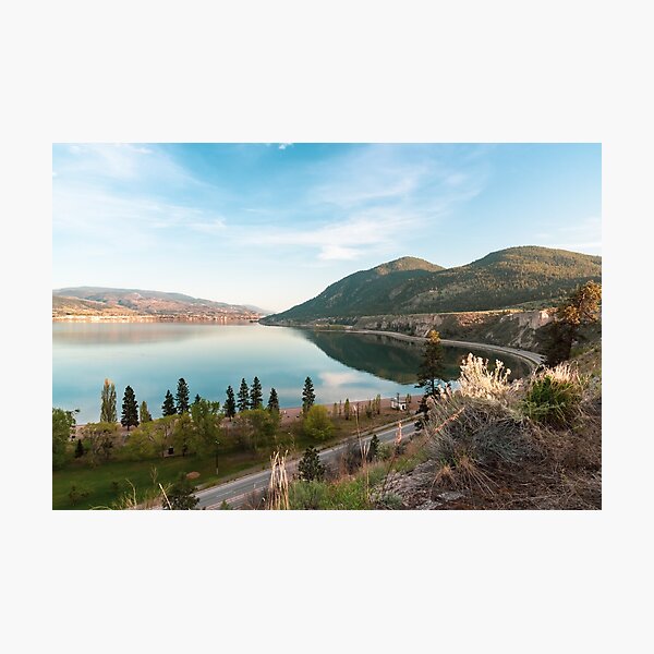 Okanagan Lake and Mountains View in Summerland Photographic Print