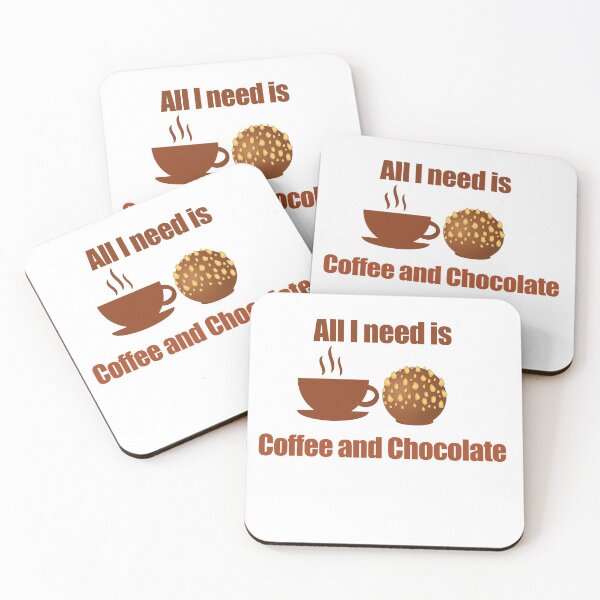 Item preview, All I Need is Coffee and Chocolate  designed and sold by Yasmine khalifa.