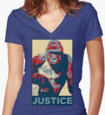 Harambe: Justice Women's Fitted V-Neck T-Shirt