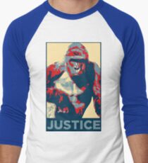 Camiseta ¾ estilo béisbol Harambe: Justicia
