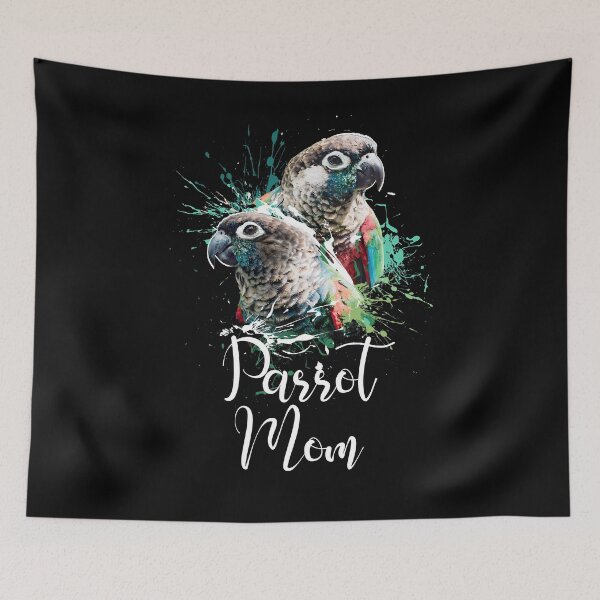 Item preview, Color Splatter Crimson Bellied Conure Parakeet Parrot Mom Black designed and sold by Alienphysique.