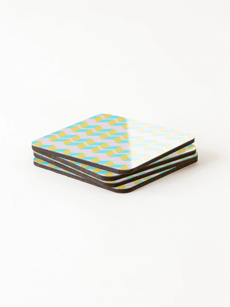 Thumbnail 4 of 5, Coasters (Set of 4), Symmetrical Triangle Pattern designed and sold by PeacePrint.