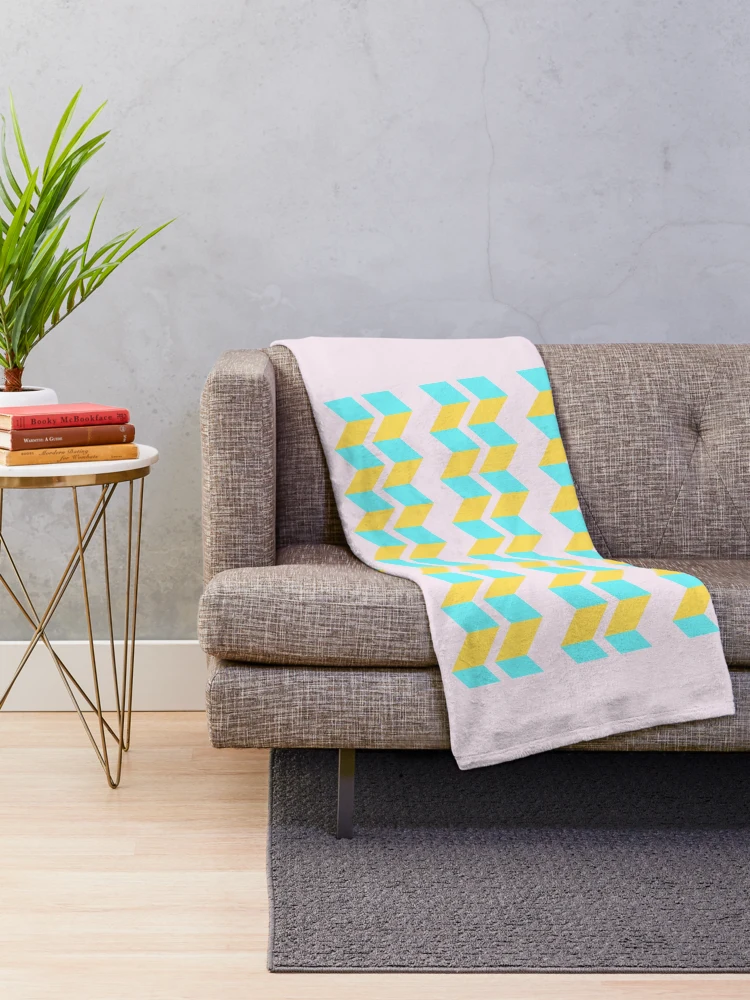 Thumbnail 2 of 6, Throw Blanket, Symmetrical Triangle Pattern designed and sold by PeacePrint.