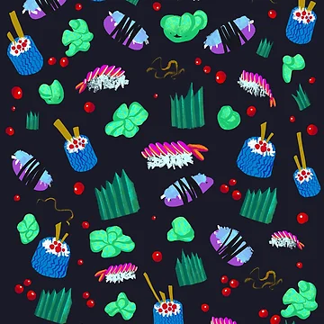 Artwork thumbnail, sushi print by VerSy