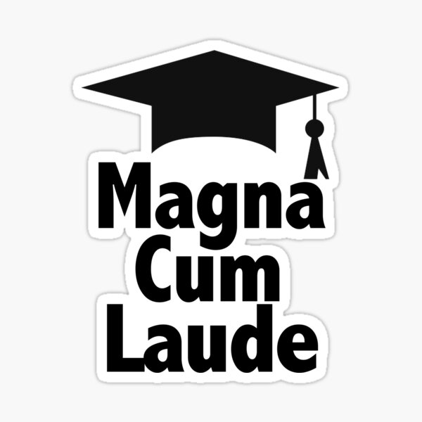 Magna Cum Laude Bold With Cap Sticker By Ae0829 Redbubble