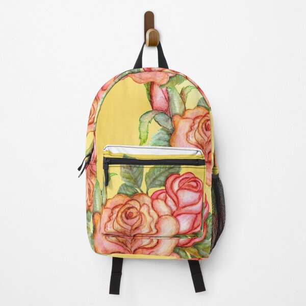Item preview, Shinny pink roses on a yellow fond designed and sold by Mariocii.