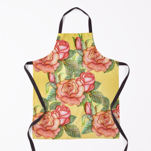 Item preview, Shinny pink roses on a yellow fond designed and sold by Mariocii.