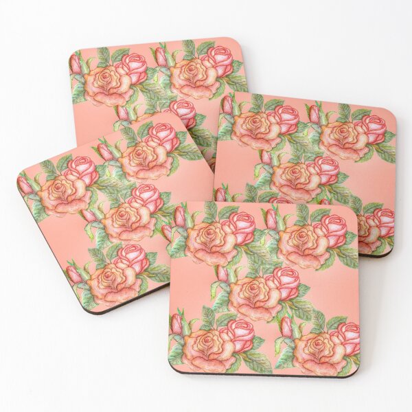 Item preview, Shinny pink roses on a pinky fond designed and sold by Mariocii.