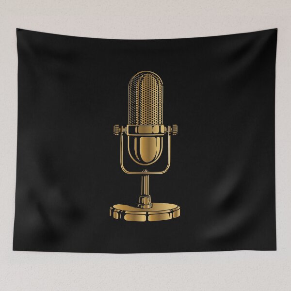 Item preview, Podcast Vintage Mic  designed and sold by artdesignforyou.