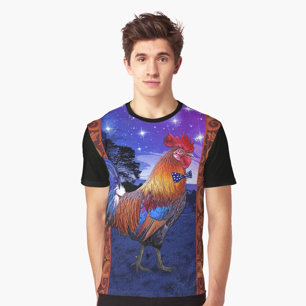 Rooster with a bowtie Graphic T-Shirt