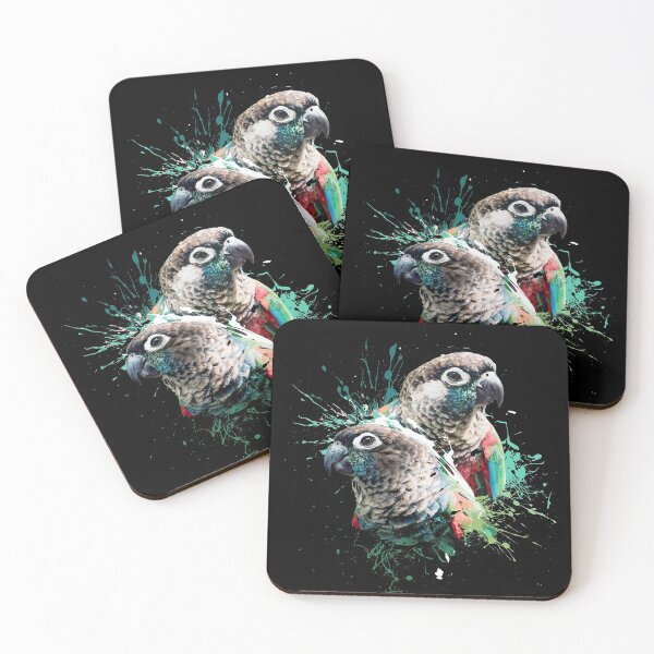 Item preview, Color Splatter Crimson Bellied Conure Parakeet Parrot Mom Black designed and sold by Alienphysique.