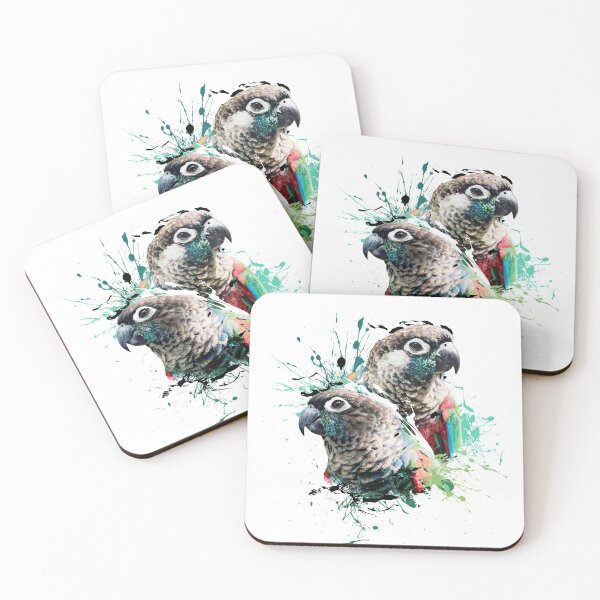 Item preview, Color Splatter Crimson Bellied Conure Parakeet Parrot Mom White designed and sold by Alienphysique.