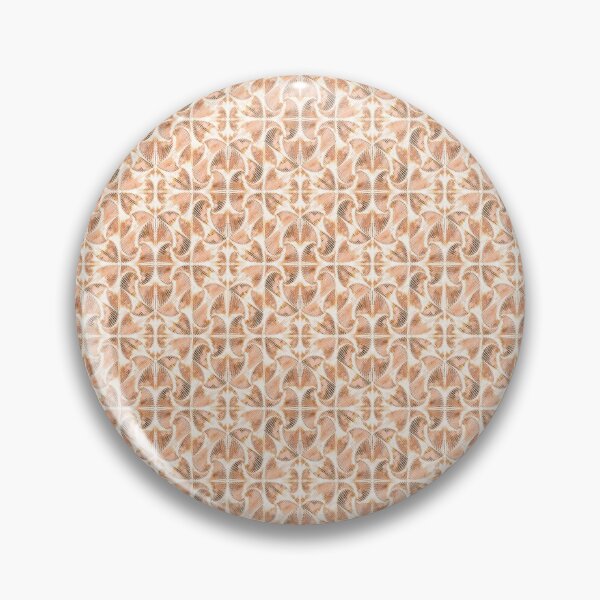 Item preview, Swirl Squared Organic Geometric Pattern in Peach and Brown designed and sold by nancyjcreates.