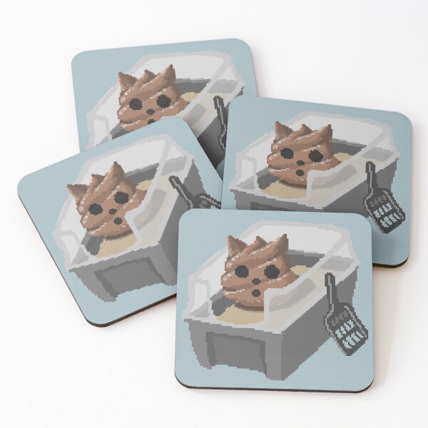 Item preview, Caca de gato Pixel Litterbox designed and sold by Louie Patlingrao.
